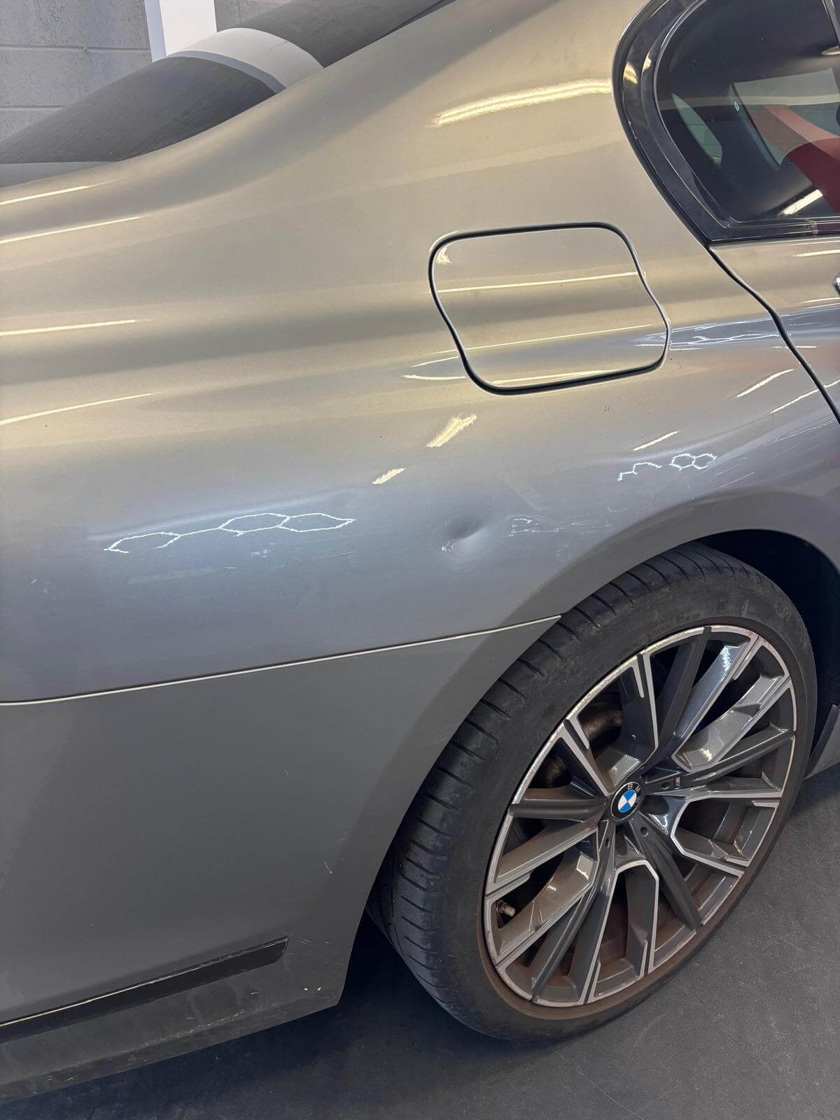 Before repair - Rear Quarter Dent