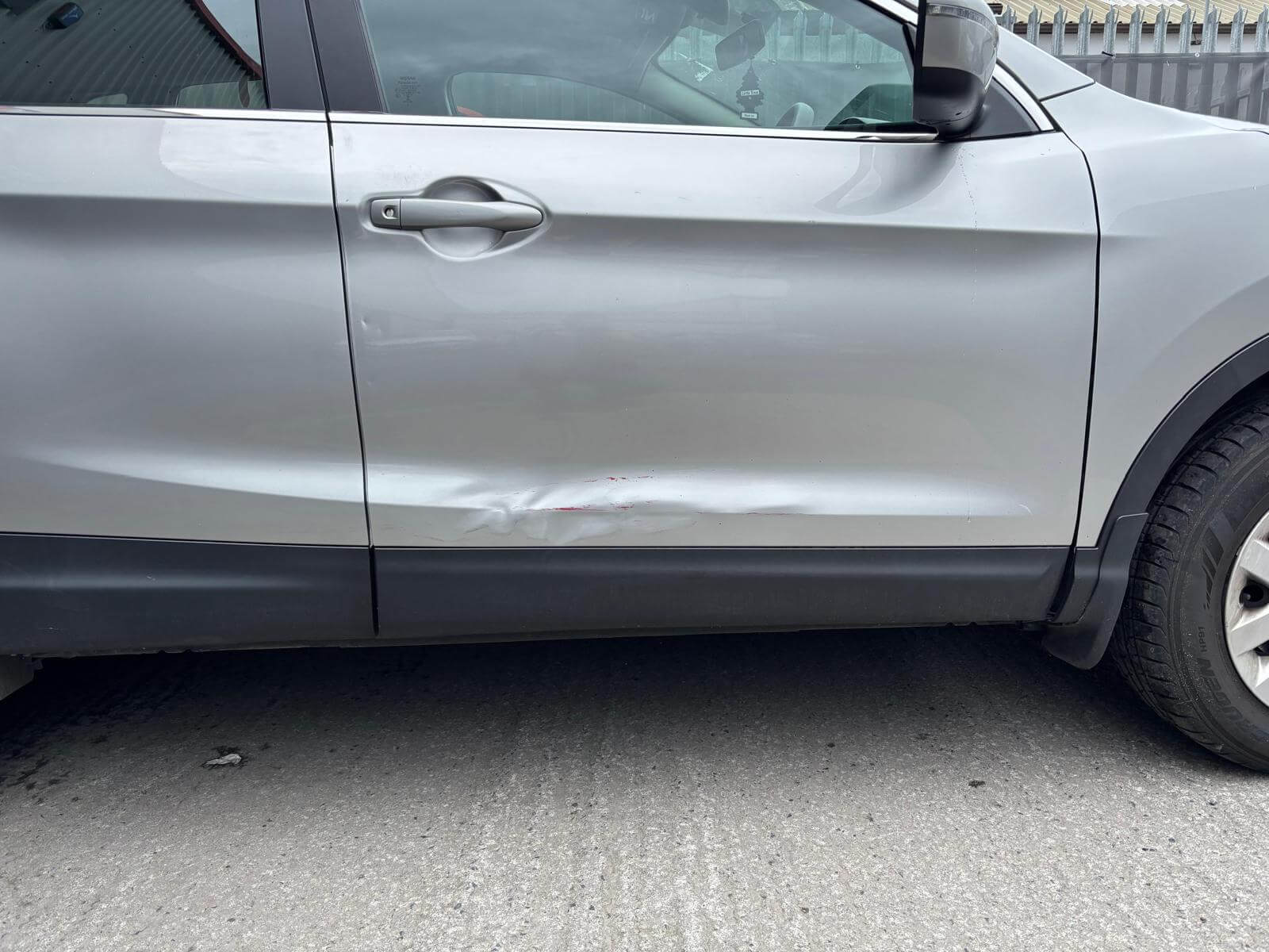 Before repair - Crease Removal